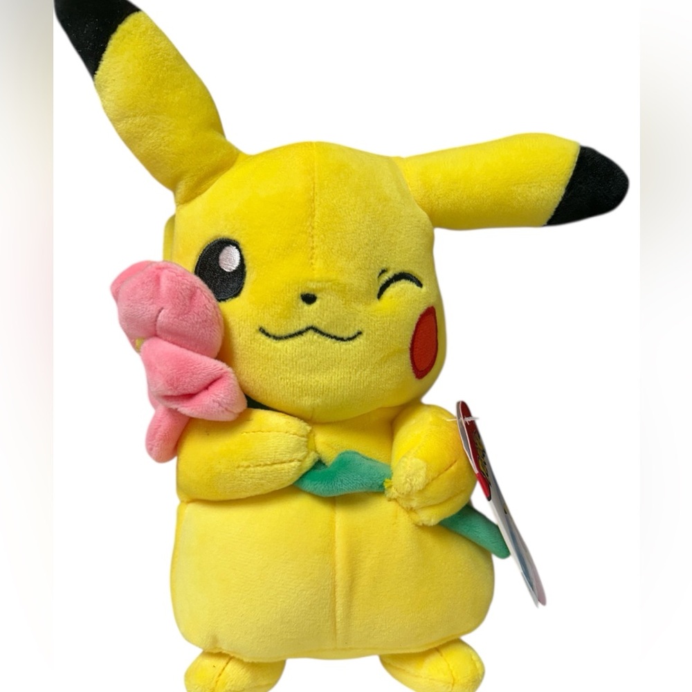 Pokemon “Pikachu” Plush Toy with Pink Flower